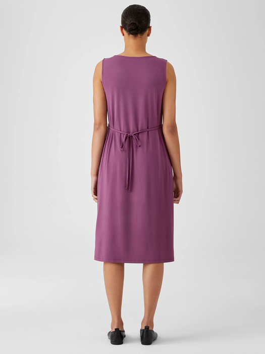 Viscose Jersey Sleeveless Tie Dress