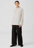 Recycled Cashmere Wool Mock Neck Box-Top