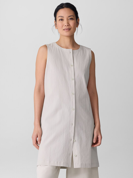 Organic Cotton Pucker Long Vest