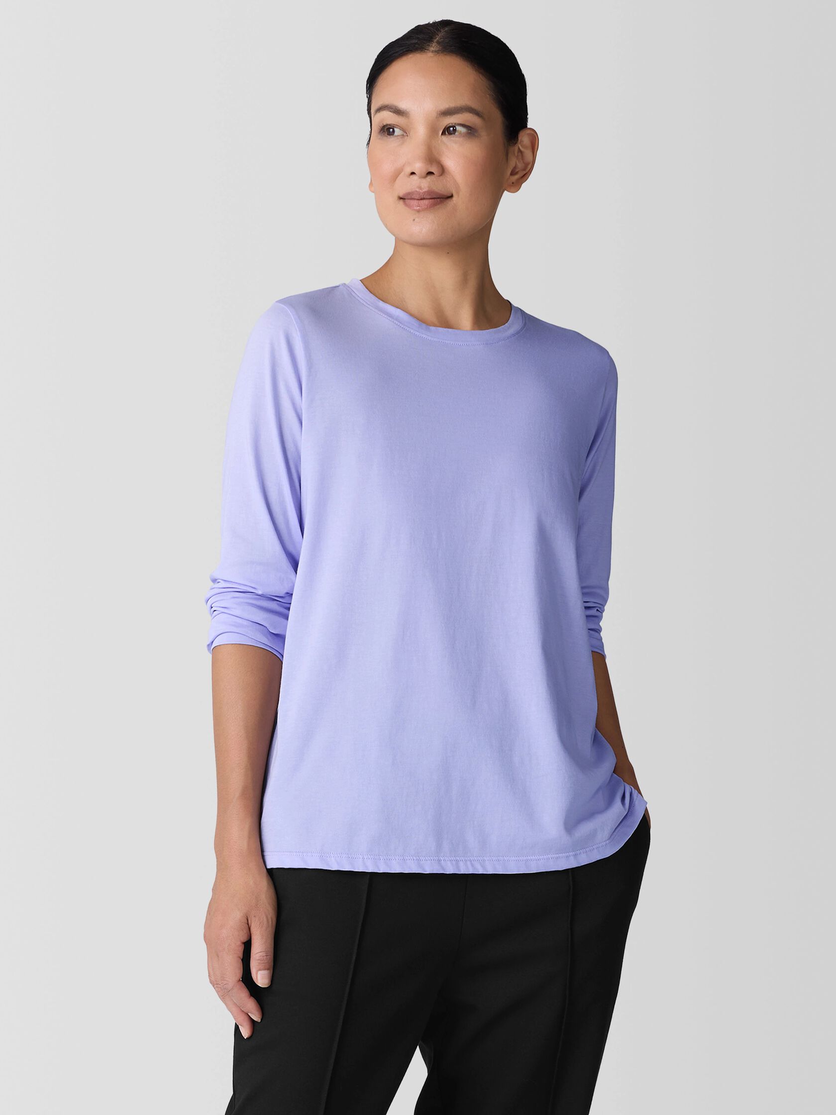Organic Pima Cotton Jersey Long-Sleeve Tee