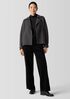 Lightweight Boiled Wool Motorcycle Jacket in Regenerative Wool