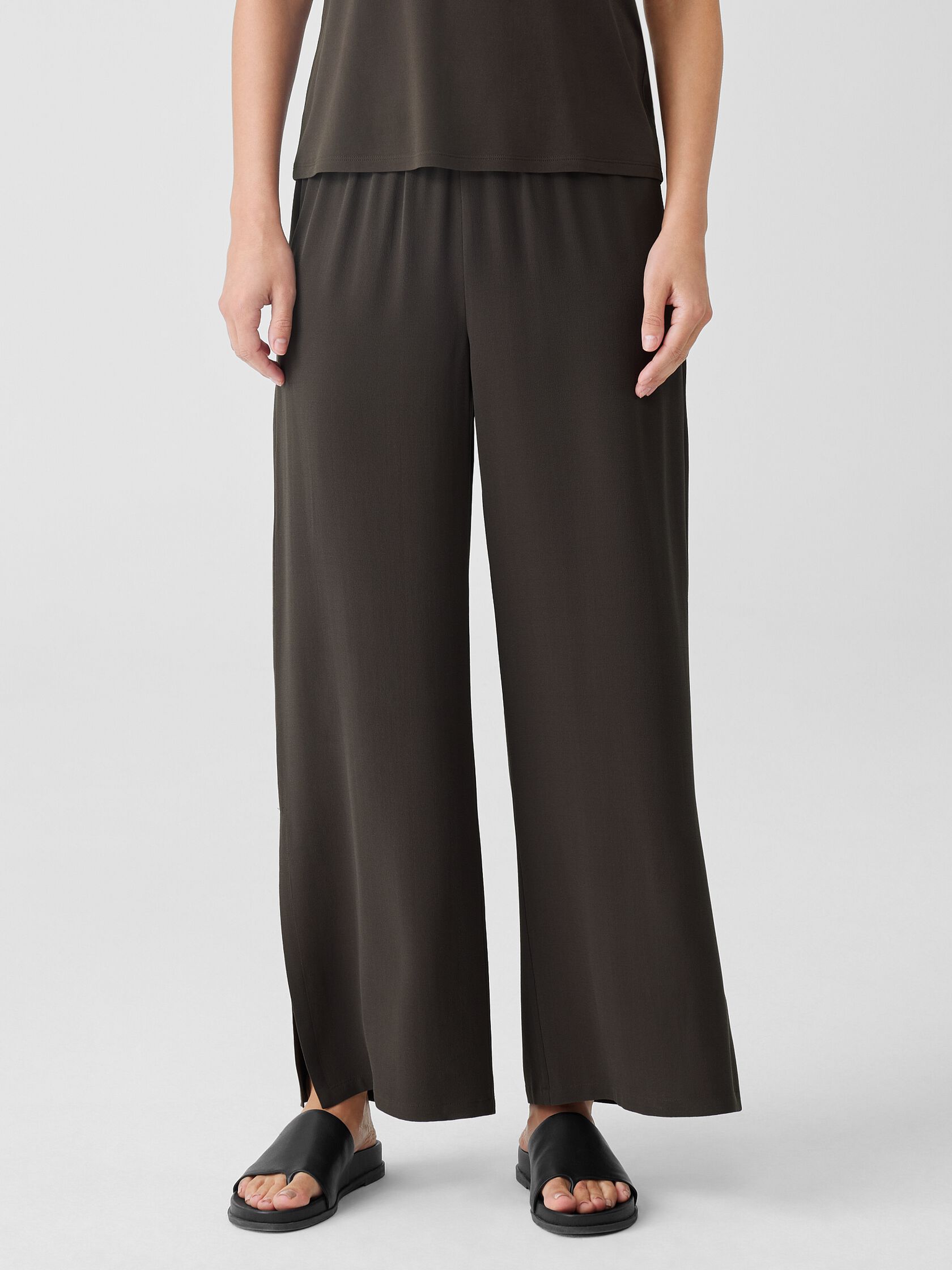 Silk Georgette Crepe Pant with Slits
