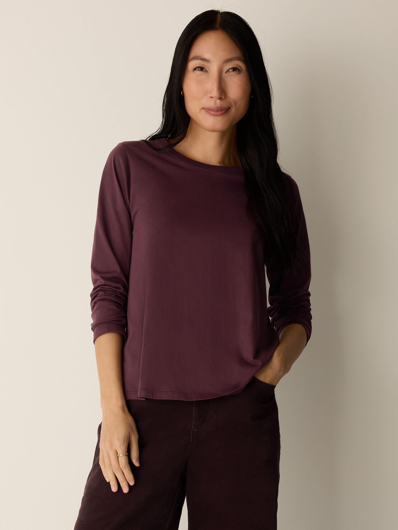 Organic Pima Cotton Jersey Long-Sleeve Tee