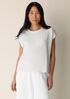 Striped Organic Cotton Slub Crew Neck Tee