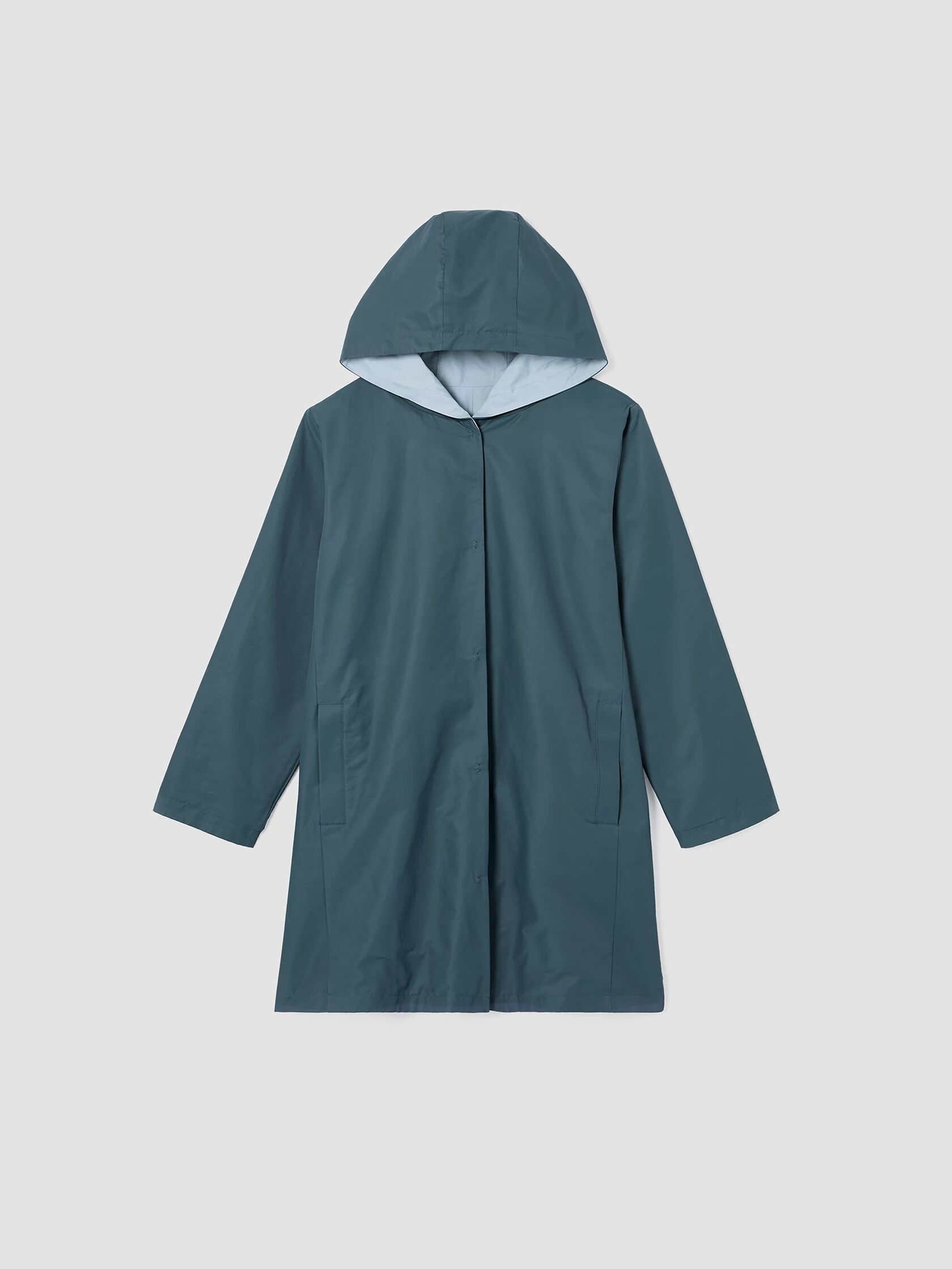 Organic Cotton Nylon Reversible Hooded Jacket