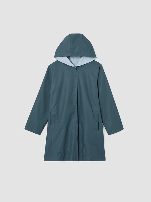 Organic Cotton Nylon Reversible Hooded Jacket