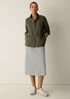 Slubby Organic Cotton Linen High Collar Jacket