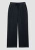 Cotton Indigo Knit Full-Length Straight Pant