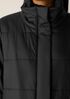 Eggshell Recycled Nylon Stand Collar Coat