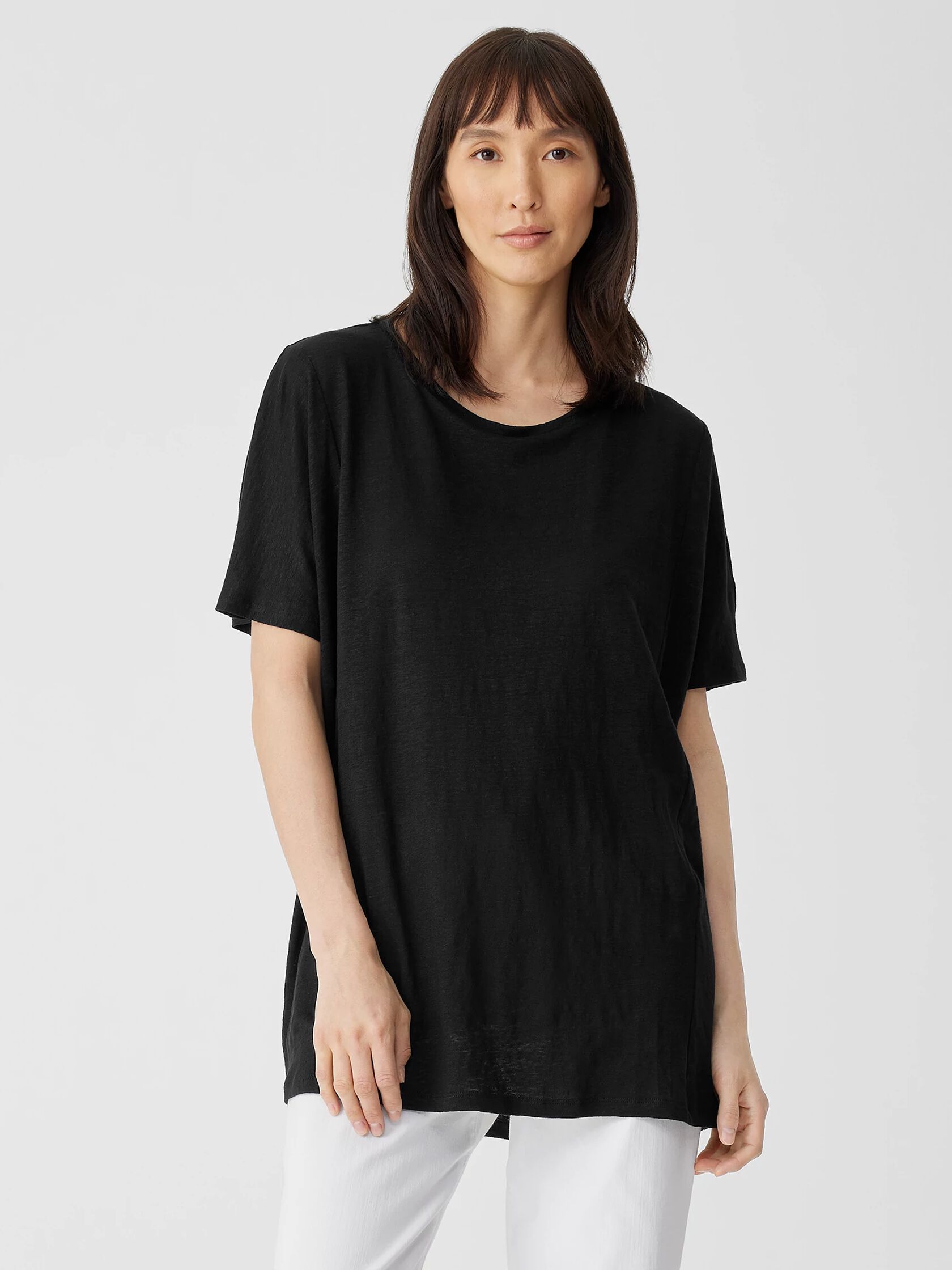 Organic Linen Jersey Long Tee