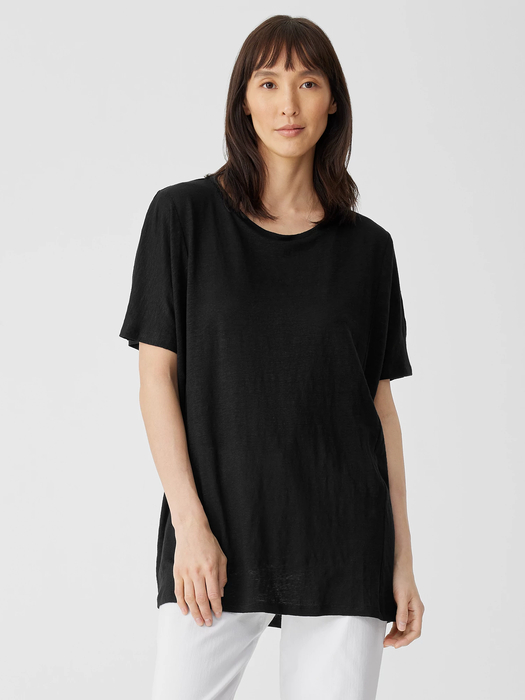 Organic Linen Jersey Long Tee