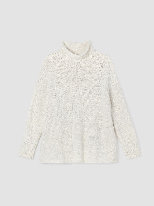 Peruvian Organic Cotton Crimp Turtleneck Top