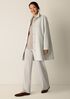 Soft Wool Herringbone Classic Collar Coat