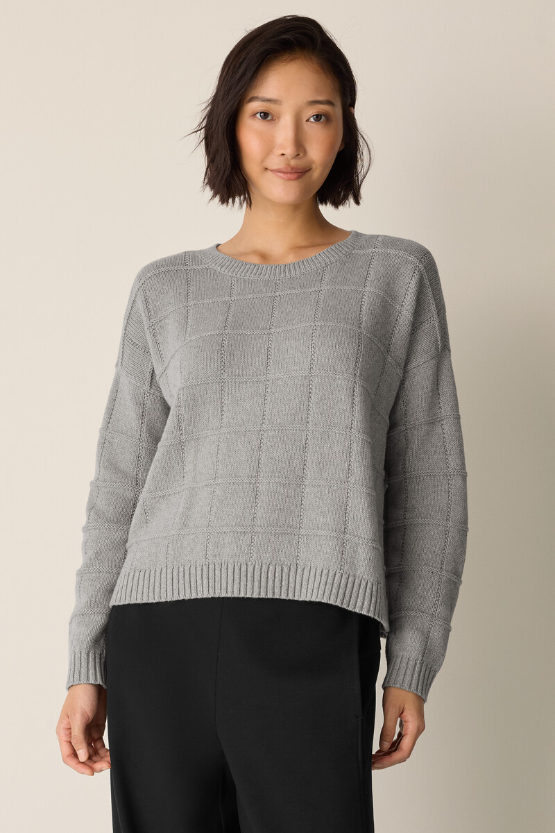 Cotton & Recycled Cashmere Crew Neck Top Cotton & Recycled Cashmere Crew Neck Top