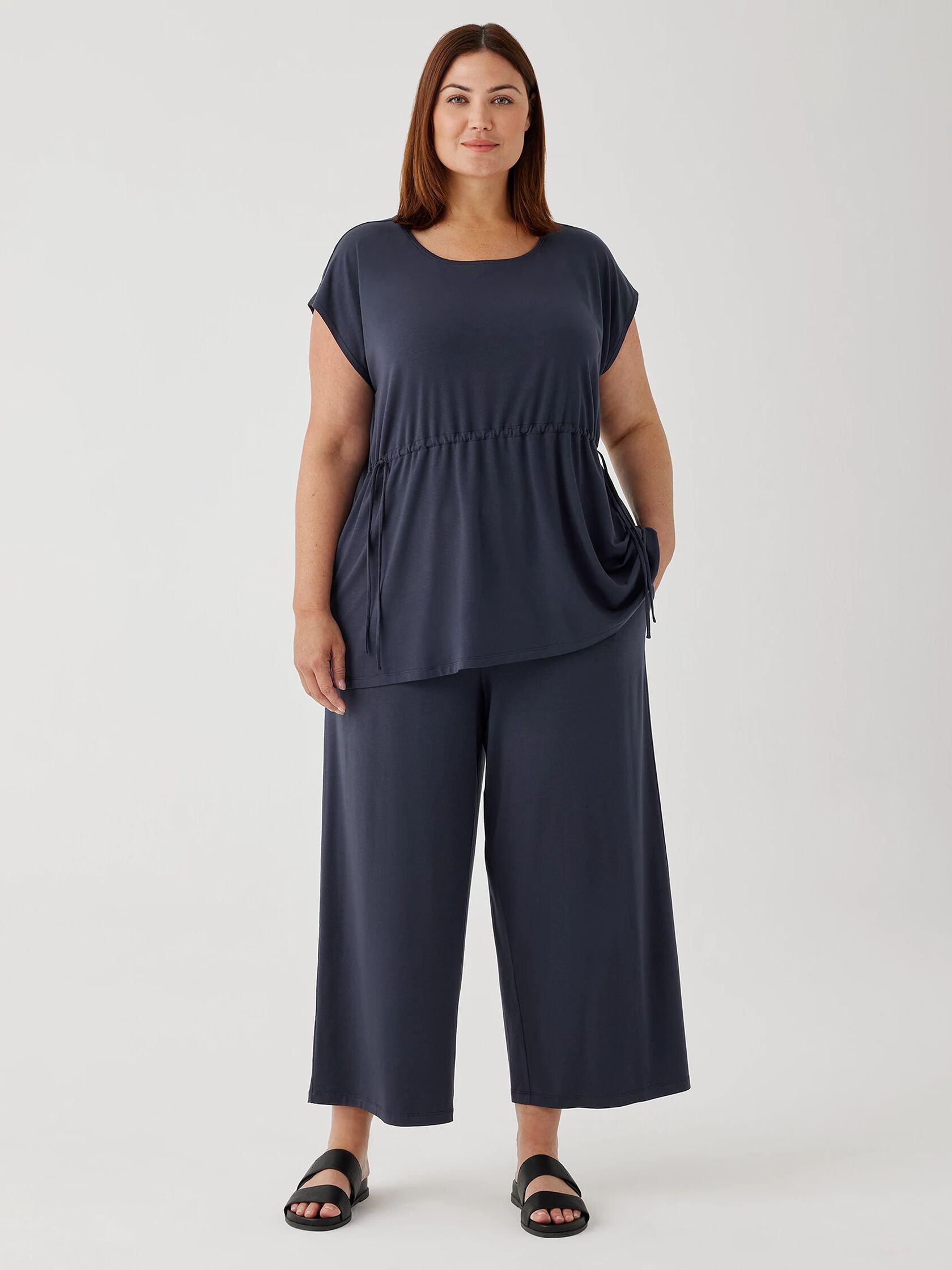 Fine Jersey Wide-Leg Pant