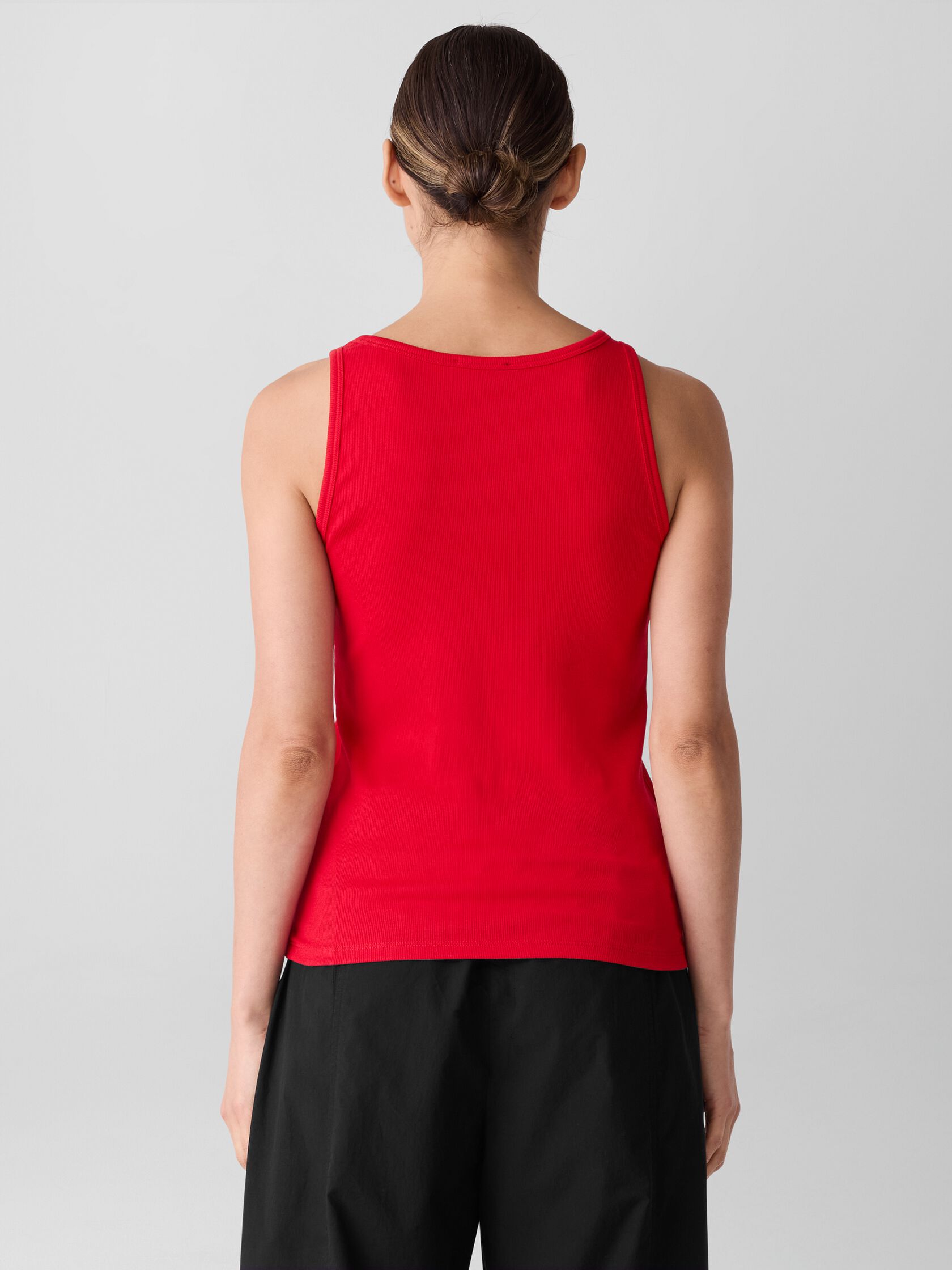 Organic Cotton Stretch Rib Slim Tank