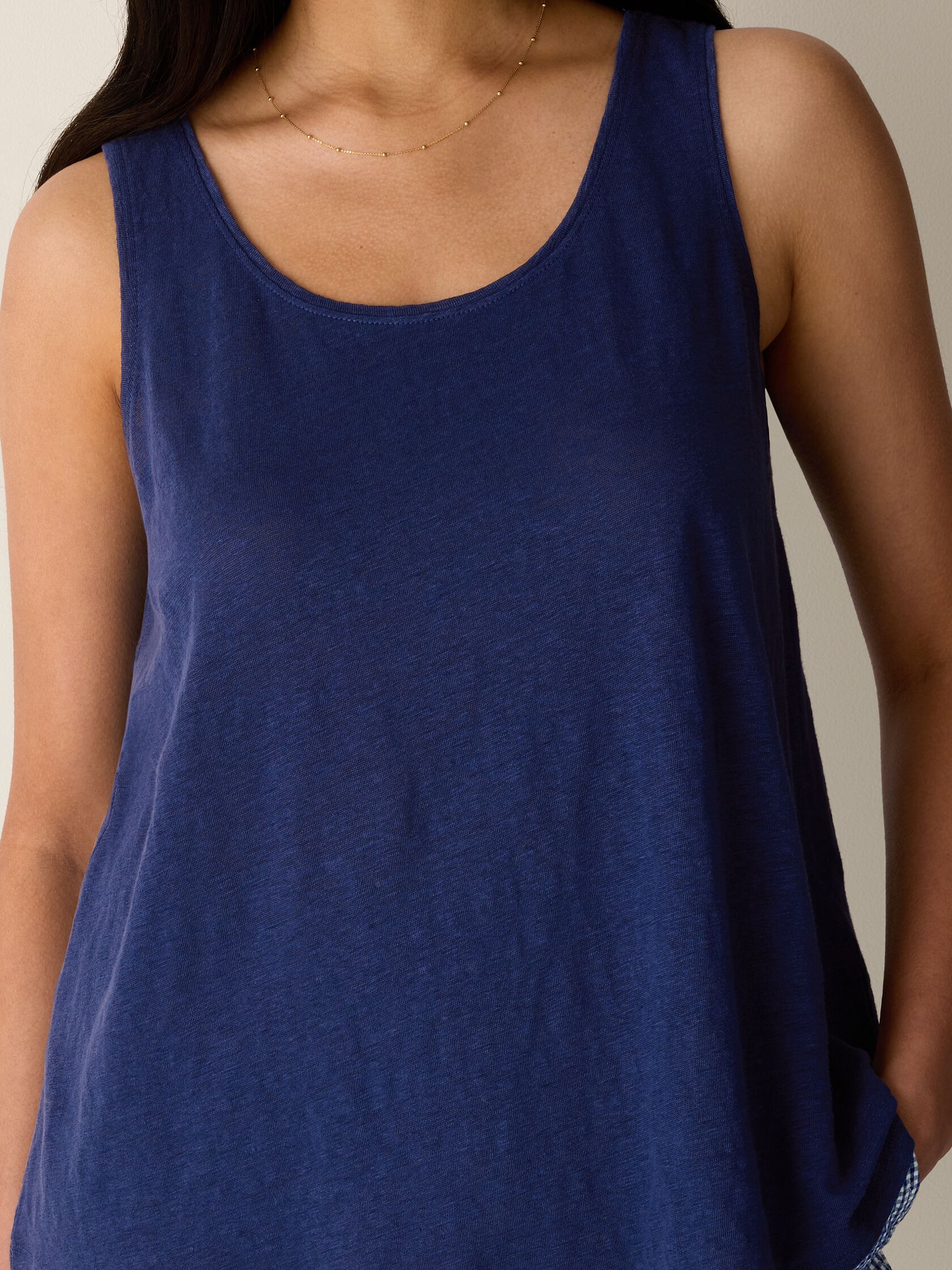 Organic Linen Jersey Scoop Neck Tank