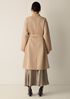 Lustrous Wool High Collar Coat