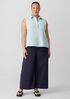 Washed Organic Cotton Poplin Sleeveless Shirt