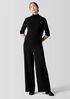 Stretch Silk Jersey Turtleneck Top