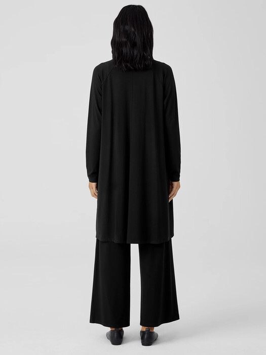 Stretch Jersey Knit Long Jacket