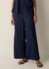 Woven Pliss&eacute; Wide-Leg Pant