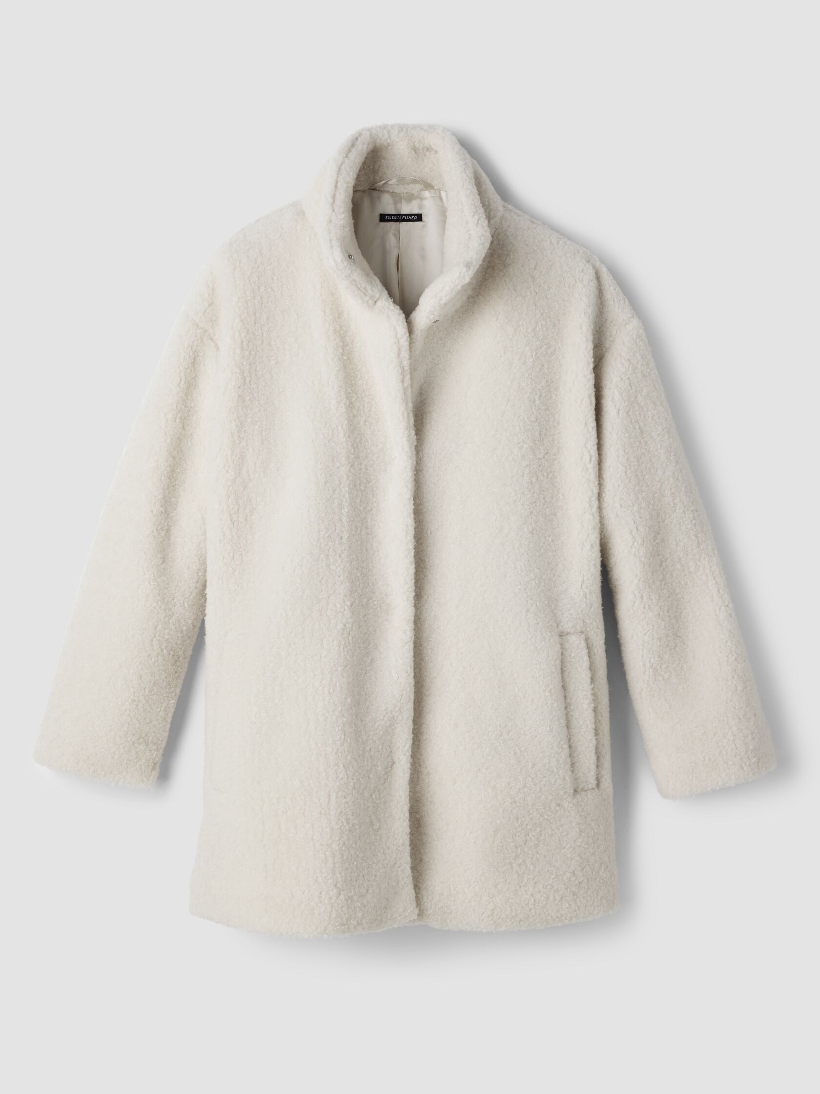 Wool Fluff&nbsp;Stand Collar Coat