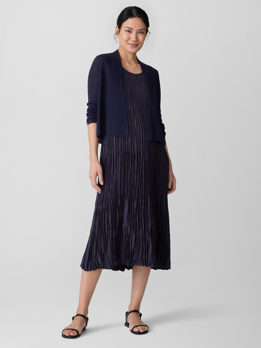 Organic Linen Cotton Cropped Cardigan