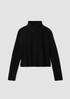 Merino Cropped Turtleneck Top in Regenerative Wool
