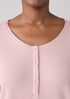 Cozy Organic Cotton Waffle Henley Sleep Top