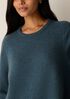 Cashmere Silk Boucle Bliss Crew Neck Top