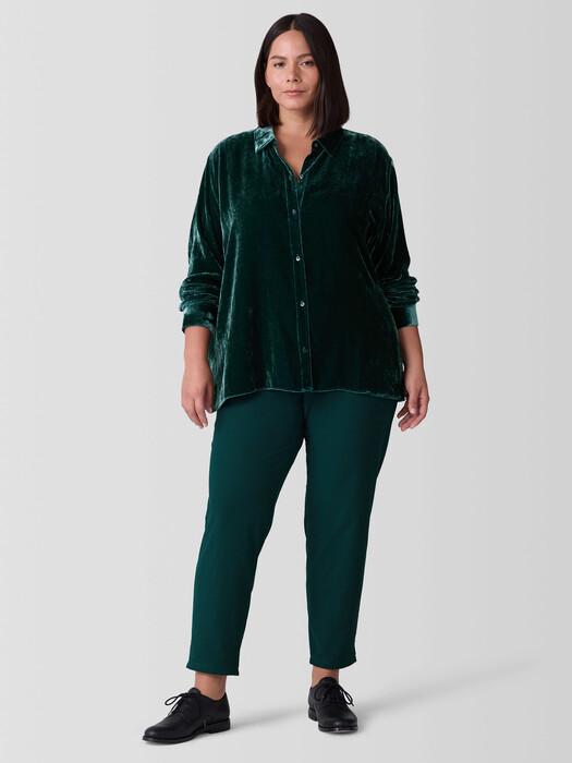 Washable Stretch Crepe Slim Pant