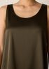 Stretch Silk Charmeuse Scoop Neck Tank