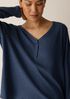 Organic Cotton Rib V-Neck Sleep Top