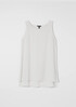 System Silk Georgette Crepe Bateau Neck Shell
