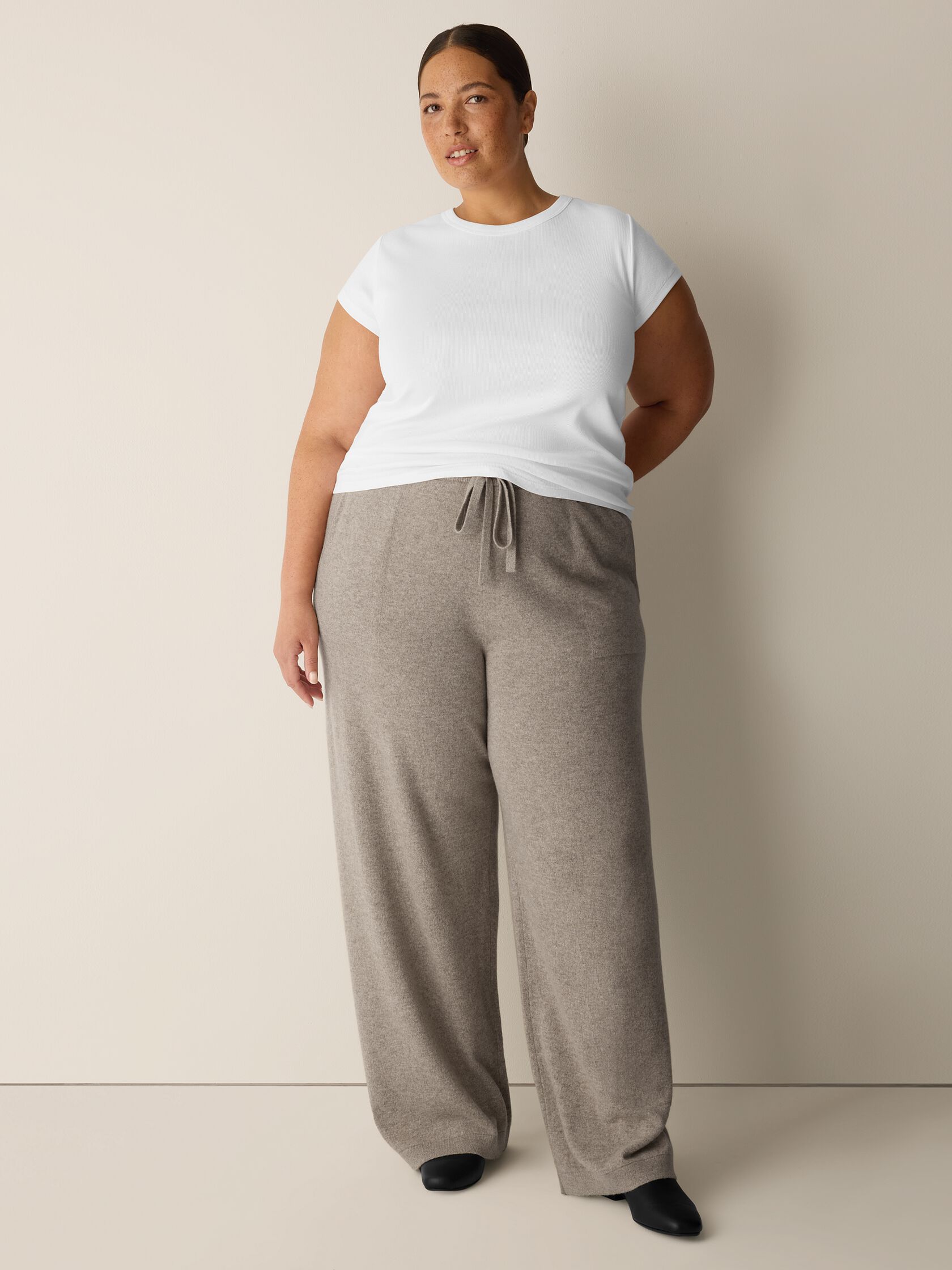 Organic Cotton Stretch Rib Crew Neck Tee