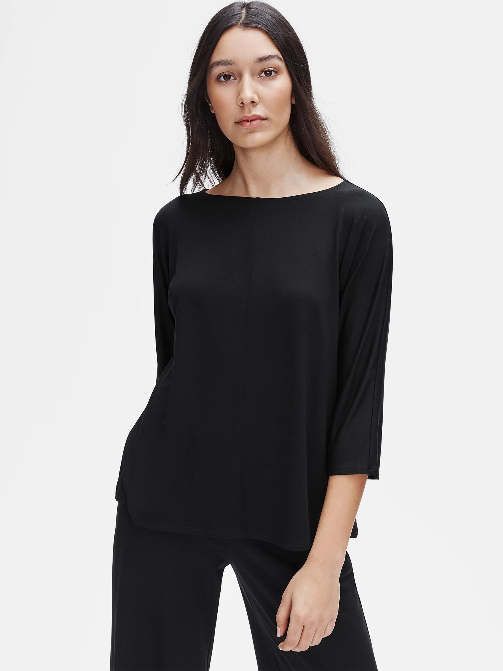 Fine Jersey Bateau Neck Top