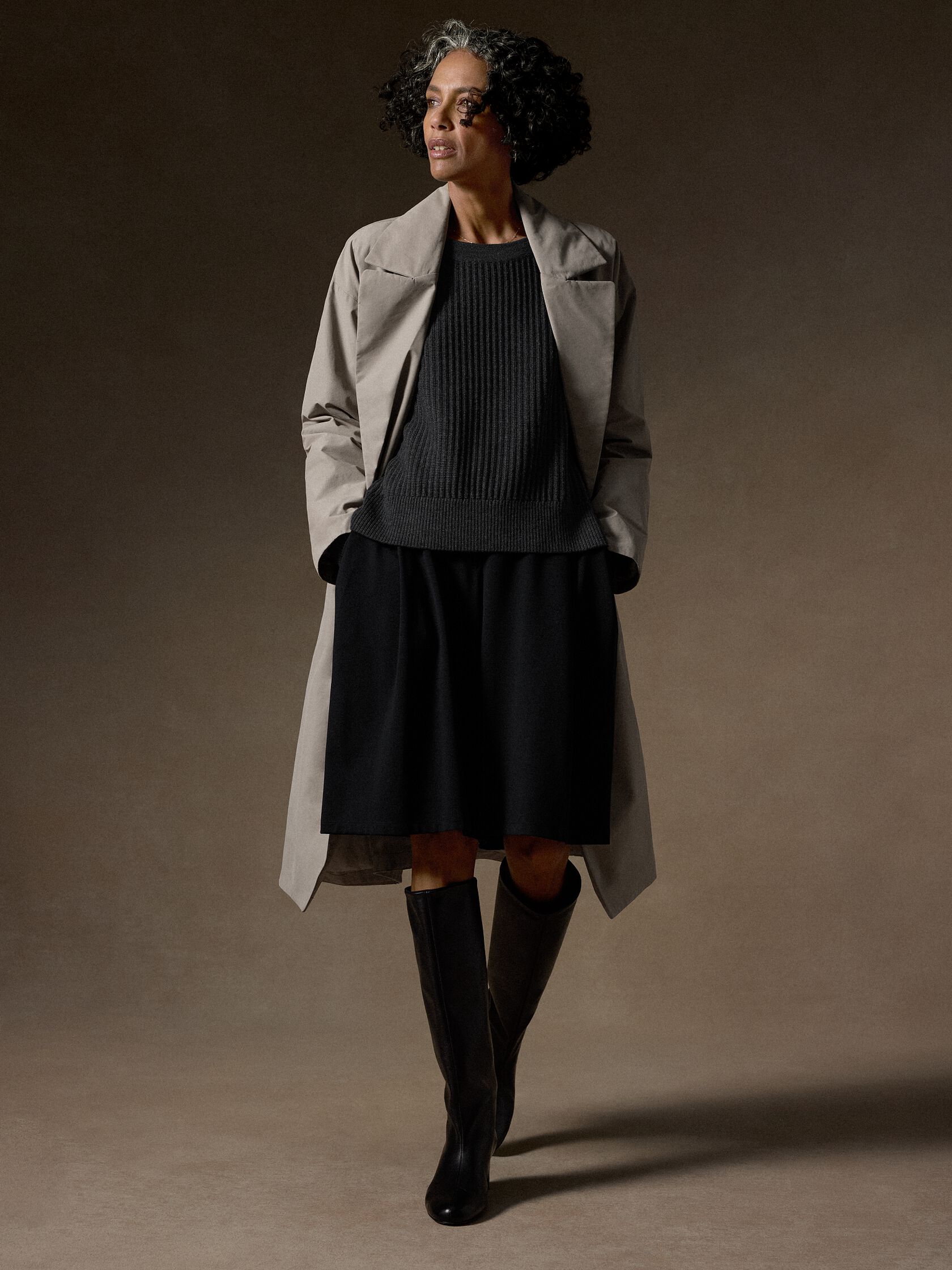 Extra-Fine Ponte Pleated Shorts