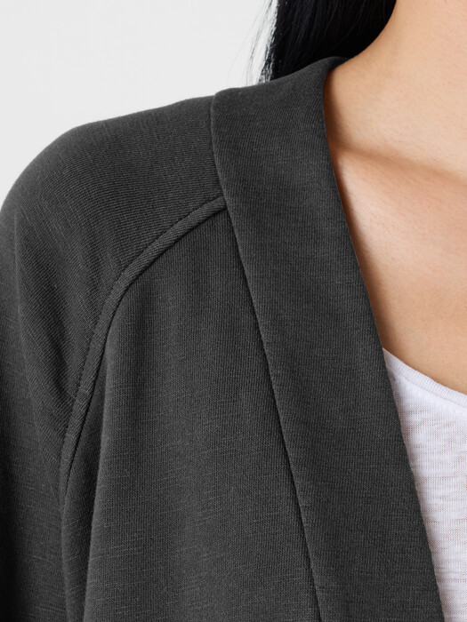 Garment-Dyed Terry Long Cardigan