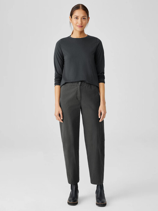 Cotton Hemp Stretch Lantern Pant