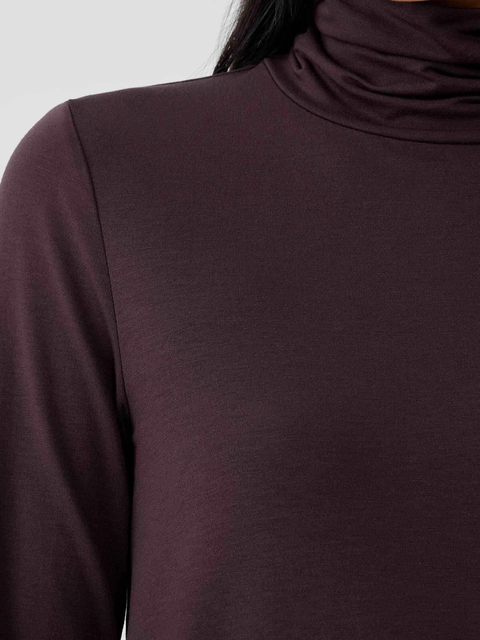 Fine Jersey Scrunch Neck Top