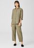 Washed Organic Linen Delave Lantern Pant