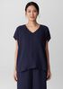 Organic Cotton Lofty Gauze V-Neck Square Top