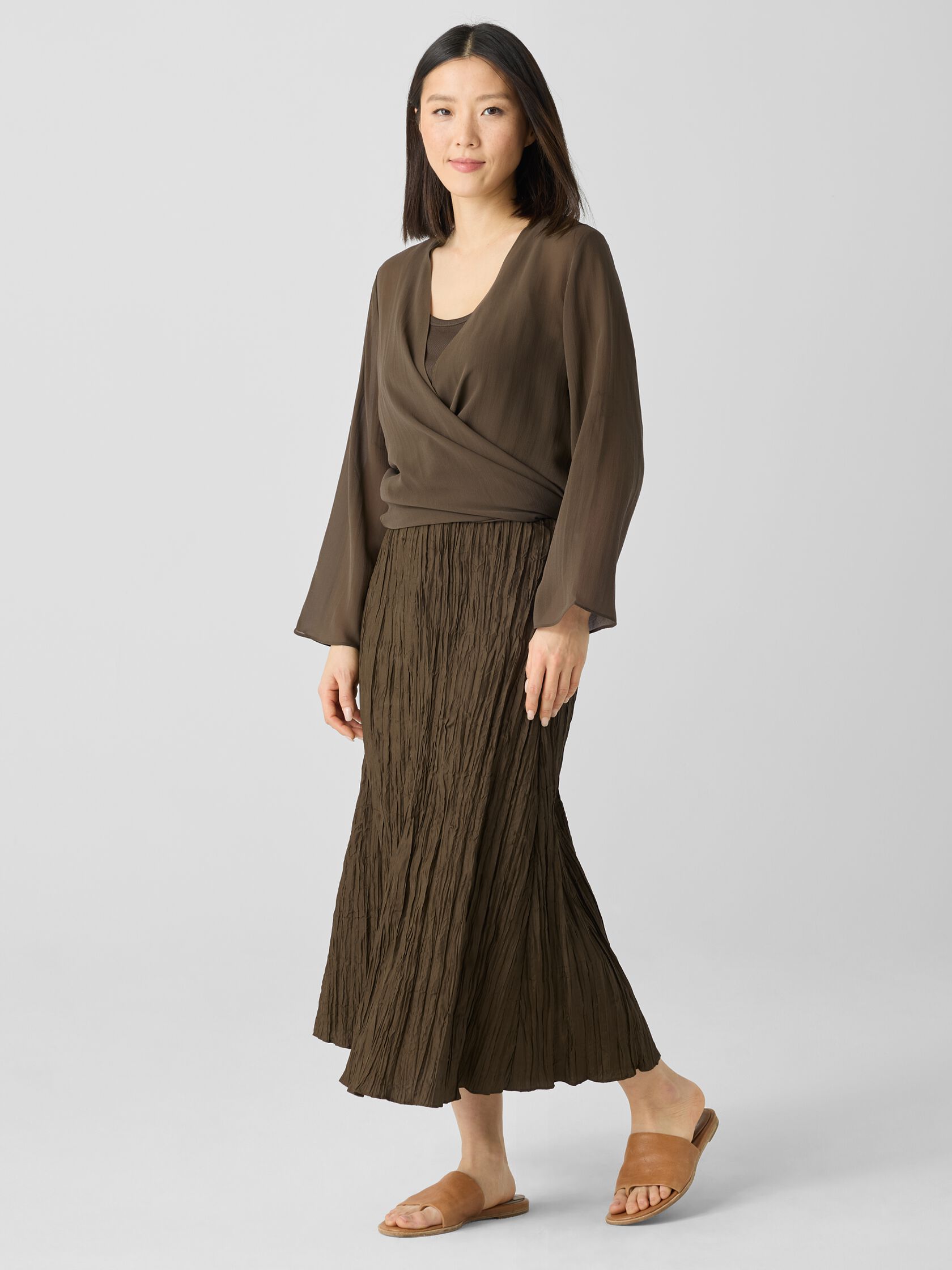 Sheer Silk Georgette Tie Jacket