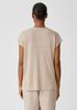 Organic Linen Melange V-Neck Top