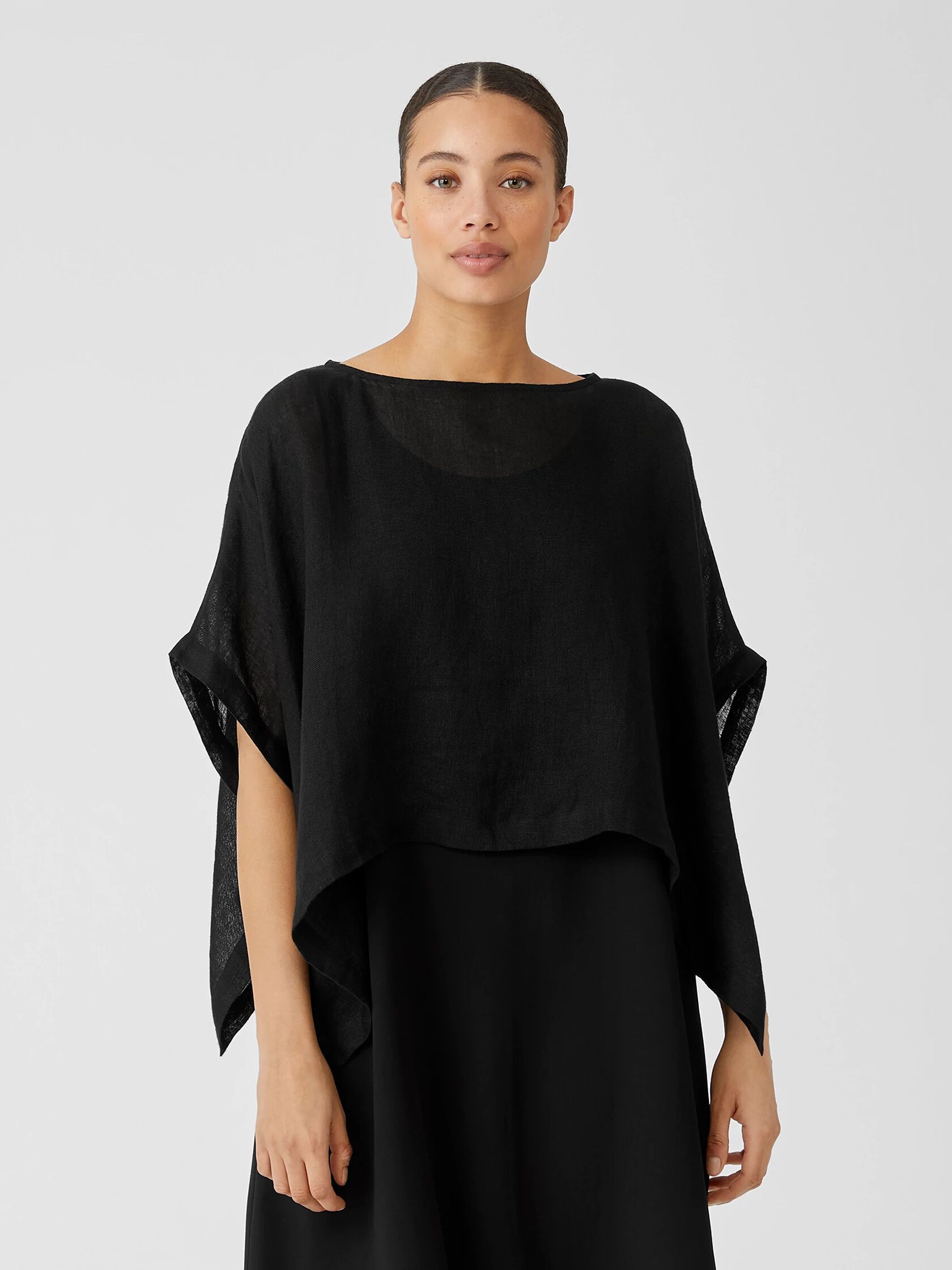 Organic Linen Gauze Poncho