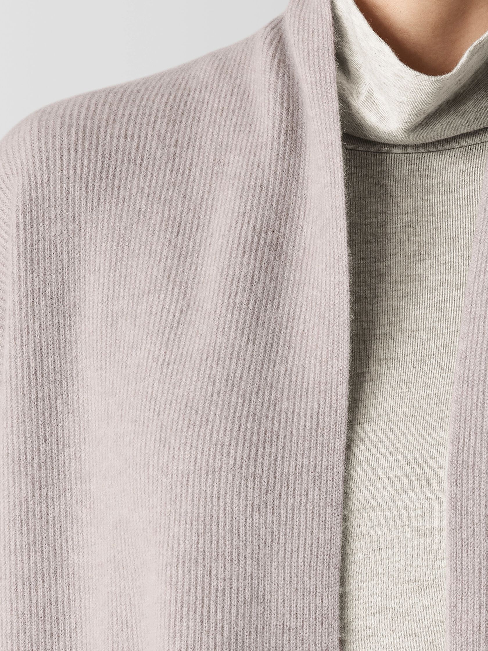 Italian Cashmere High Collar Cardigan