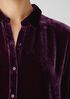 Velvet Classic Collar Long Shirt