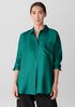 Silk Twill Classic Collar Long Shirt