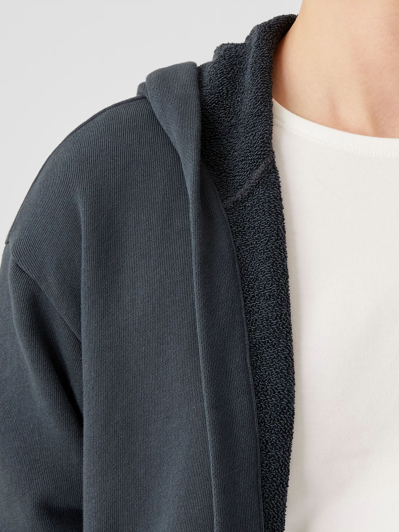 Organic Cotton French Terry Hooded Jacket